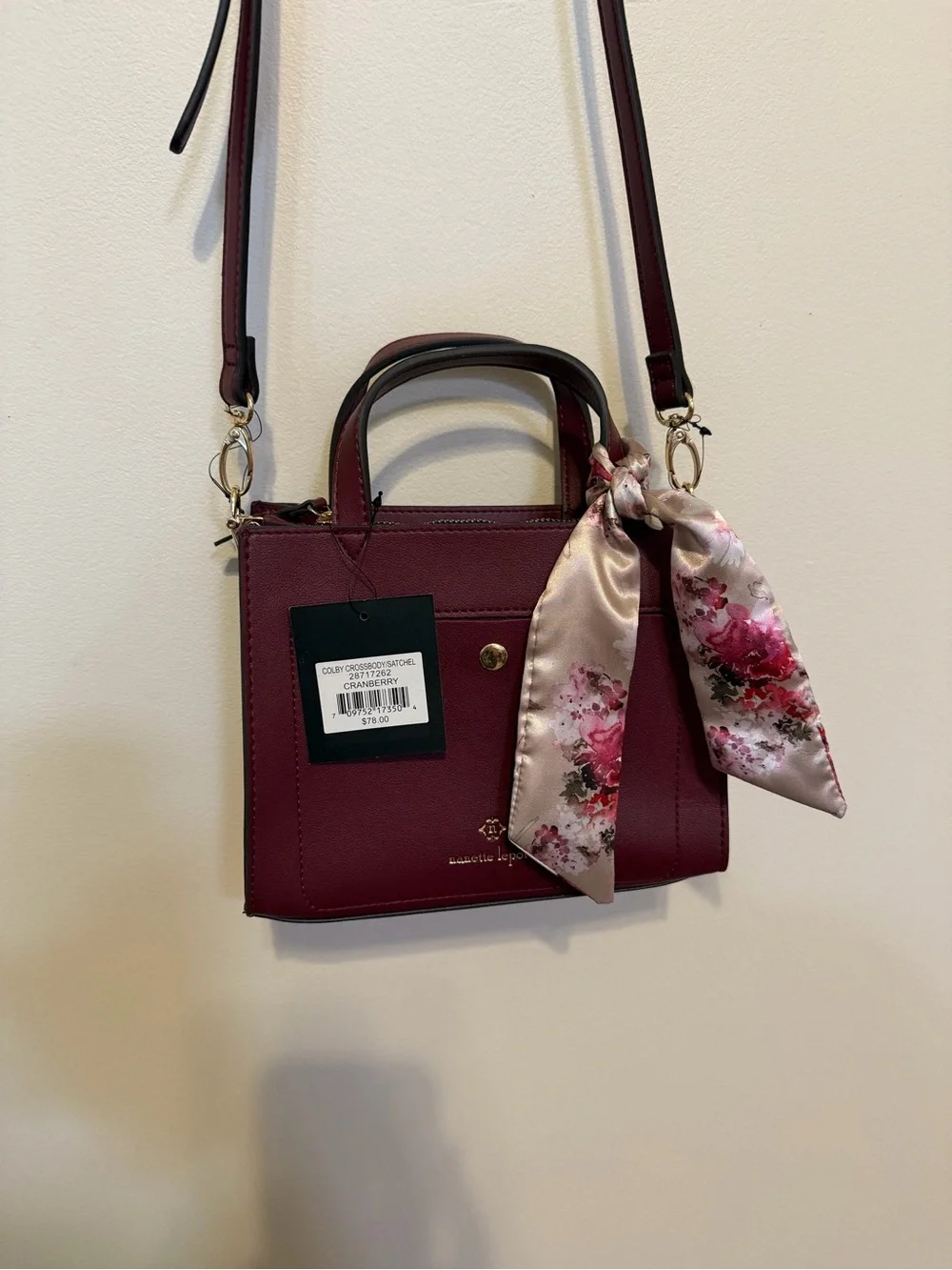 Nanette Lepore Cranberry Crossbody Bag